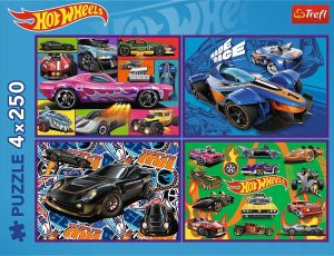 Trefl Puzzle Hot Wheels Wyścigowe auta 4x250 elementów (13312) 6