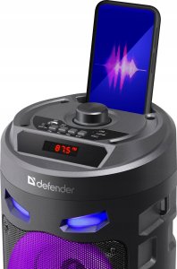Głośnik Defender Głośnik Defender CRASHBOOM Bluetooth 16W MP3/FM/SD/USB/AUX/TWS/LED/MIC/LCD KARAOKE czarny + mikrofon + pilot 3