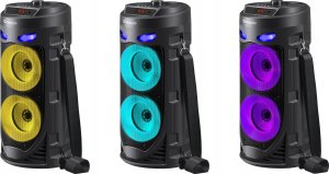 Głośnik Defender Głośnik Defender CRASHBOOM Bluetooth 16W MP3/FM/SD/USB/AUX/TWS/LED/MIC/LCD KARAOKE czarny + mikrofon + pilot 8