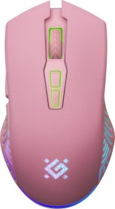 Mysz Defender Mysz bezprzewodowa Defender PANDORA GM-502 optyczna 3200dpi różowa RGB AKUMULATOR 7 przycisków Gaming bezklikowa silent 1
