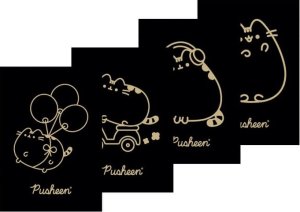 St. Majewski Zeszyt A5 60k krata laminowany Pusheen p10, mix cena za 1 szt 2