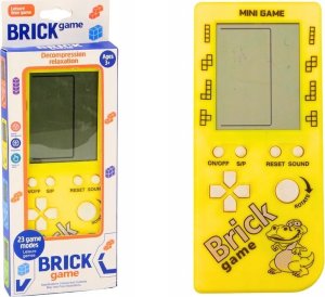 LeanToys Gra Elektroniczna Konsola Tetris Brick Game 23 Poziomy Żółta 1