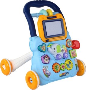LeanToys Niebieski Interaktywny Chodzik Pchacz Z Tablicą Edukacyjną 3