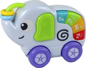 LeanToys Niebieski Interaktywny Chodzik Pchacz Z Tablicą Edukacyjną 5