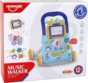 LeanToys Niebieski Interaktywny Chodzik Pchacz Z Tablicą Edukacyjną 7