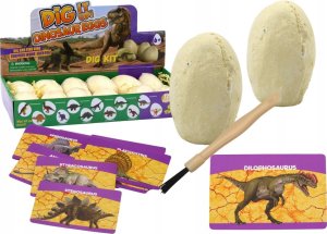 LeanToys Zestaw Archeologiczny Wykopaliska Dinozaury Jaja Karty 12 Sztuk 1