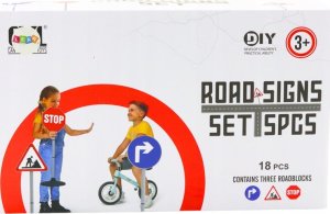 LeanToys Zestaw Edukacyjny Duże Znaki Drogowe 76cm 3 Szt 4