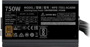 Zasilacz Cooler Master MWE Bronze V3 230V 750W ATX 3.1 (MPE-7501-ACABW-3BEU) 4