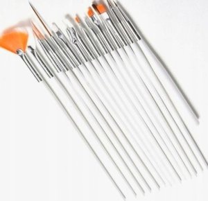 Sunone SUNONE_SET Pędzelki do zdobień paznokci Białe 15szt 2