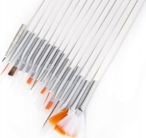 Sunone SUNONE_SET Pędzelki do zdobień paznokci Białe 15szt 3