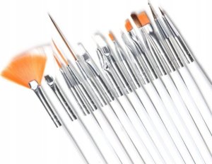 Sunone SUNONE_SET Pędzelki do zdobień paznokci Białe 15szt 5