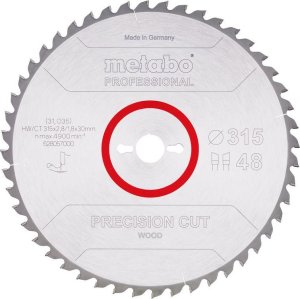 MBG - PIOTR KIŹLIŃSKI METABO PIŁA TARCZOWA HW/CT 315x30x48z    PRECISION CUT WOOD PROFESSIONAL 1