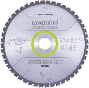 MBG - PIOTR KIŹLIŃSKI METABO PIŁA TARCZOWA HW/CT 216x30x48z    CORDLESS CUT WOOD PROFESSIONAL 1