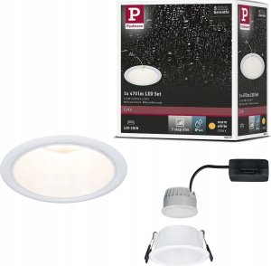 Paulmann Oprawa do wbudowania EBL COLE SET COIN 3-STEP DIM 6W 470lm 2700K IP44 230V biały matowy / aluminium 1