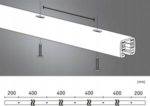 Paulmann Szynoprzewód URail system 2m 230V biały RAL9003 / metal 6