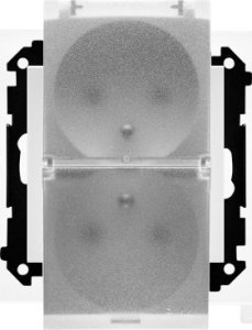 Kontakt-Simon Gniazdo wtyczkowe Kontakt-Simon 55 TGZ2BMCZ.01/111 podwójne do wersji IP44 z uszczelką moduł 16 A, 250V~, szybkozłącza biały mat 6