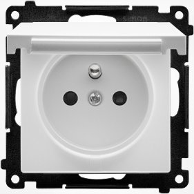 Kontakt-Simon Gniazdo wtyczkowe Kontakt-Simon 55 TGZ1BCZ.01/111 do wersji IP44 z uszczelką moduł 16 A, 250V~, szybkozłącza biały mat 12