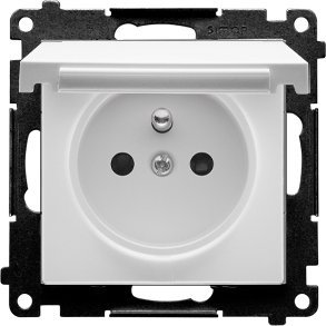 Kontakt-Simon Gniazdo wtyczkowe Kontakt-Simon 55 TGZ1BCUZ.01/111 do wersji IP44 bez uszczelki moduł 16 A, 250V~, szybkozłącza biały mat 11