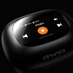 Słuchawki Awei AWEI słuchawki Bluetooth 5.4 TP97 TWS + stacja dokująca czarny/black 4