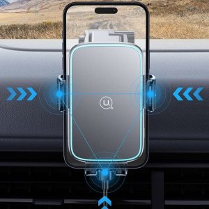 Ładowarka Usams USAMS Uchwyt samochodowy z ładowarką bezprzewodową czarny/black (CD229) 15W 7