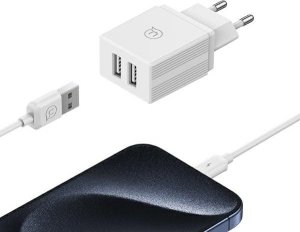 Ładowarka Usams USAMS Ład. siec. 2xUSB 18W + kabel Lightning/USB-A Fast Charging biały/white series HC HCXLTZ01 4