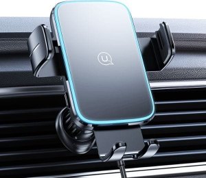 Ładowarka Usams USAMS Uchwyt samochodowy z ładowarką bezprzewodową do kratki nawiewu czarny/black (CD230) 15W 5