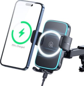 Ładowarka Usams USAMS Uchwyt samochodowy z ładowarką bezprzewodową do kratki nawiewu czarny/black (CD230) 15W 6