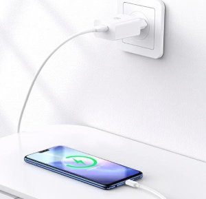Ładowarka Usams USAMS Ład. siec. 18W + kabel USB-C/USB-A 1m Fast Charging biały/white series SC SCXLTZ02 4