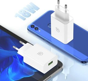 Ładowarka Usams USAMS Ład. siec. 18W + kabel USB-C/USB-A 1m Fast Charging biały/white series SC SCXLTZ02 5