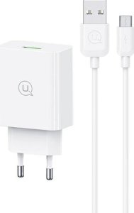 Ładowarka Usams USAMS Ład. siec. 18W + kabel Micro/USB-A 1m Fast Charging biały/white series SC SCXLTZ01 1