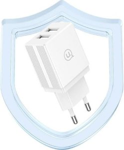 Ładowarka Usams USAMS Ład. siec. 2xUSB-A + kabel Micro/ USB-A Fast Charging biały/white series HC HCXLTZ02 3