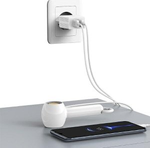 Ładowarka Usams USAMS Ład. siec. 2xUSB-A + kabel USB-C/ USB-A Fast Charging biały/white series HC HCXLTZ03 6