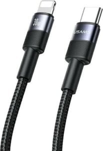 Kabel USB Usams USAMS Kabel USB-C na Lightning 30W czarny/black 1,2m SJ729USBSG01 (US-SJ729) 1