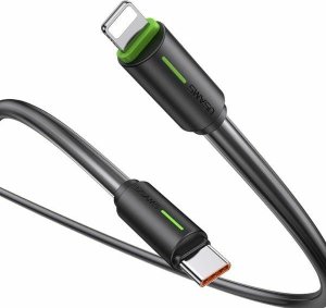 Kabel USB Usams USAMS Kabel USB-C/Lightning 1m SJ735 30W czarny/black YU Series SJ735USB01 (US-SJ735) 1