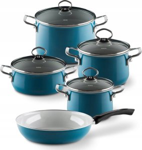 Riess RIESS - Garnek wysoki z pokrywą 6,5l 24cm Aquamarin 6