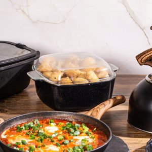 Valdinox Naczynie Żaroodporne Z Powłoką Non-stick I Pokrywą Kwadratowe 2,5 L; 26x22x12 Cm Lumarko! 1