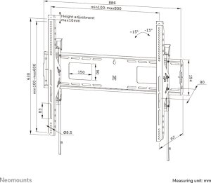 Neomounts TV SET ACC WALL MOUNT/WL35-750BL18 NEOMOUNTS 17