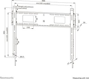 Neomounts TV SET ACC WALL MOUNT/WL30-750BL18 NEOMOUNTS 17