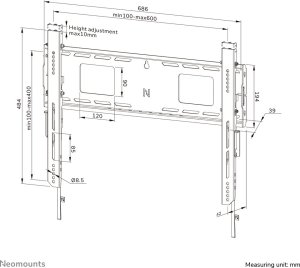 Neomounts TV SET ACC WALL MOUNT/WL30-750BL16 NEOMOUNTS 16