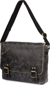 Beltimore Beltimore torba męska na ramię skórzana duża czarna M85 NoSize 5