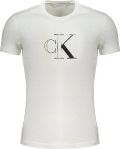 Calvin Klein MĘSKI T-SHIRT Z KRÓTKIM RĘKAWEM CALVIN KLEIN BIAŁY L 1