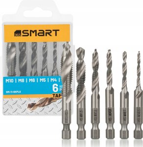 SMART365 kpl. wierteł gwintujących 1/4" hss m3-m10 [6 szt.] 1