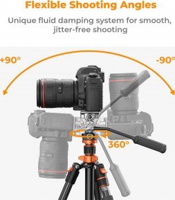 Statyw K&F Statyw video K&F Concept K234A7 z głowicą FH-03 5