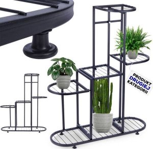 Vilde Kwietnik metalowy czarny 5-poziomowy 84,5 cm (II KATEGORIA) 12