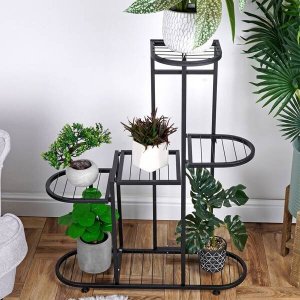 Vilde Kwietnik metalowy czarny 5-poziomowy 84,5 cm (II KATEGORIA) 9