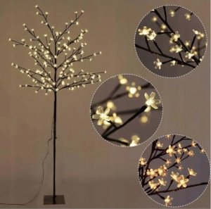 DLGTP DRZEWKO DEKORACYJNE LED ŚWIECĄCE ŚWIĄTECZNE 150 CM 8