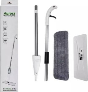 Mop MOP PŁASKI ZE SPRYSKIWACZEM SKŁADANY ZESTAW WKŁAD Z MIKROFIBRY OBROTOWA GŁOWICA 3