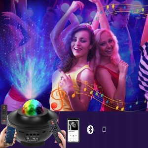 Lampki choinkowe PROJEKTOR GWIAZD MUZYCZNY LAMPKA NOCNA STAR LED USB+PILOT 2