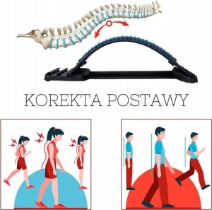 PRZYRZĄD DO ROZCIĄGANIA PLECÓW MASAŻER Z MAGNESAMI BACK STRETCHER Z PUDEŁKIEM 10