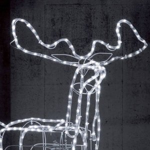 Hurt-net RENIFER LED ŚWIECĄCY 95CM Z RUCHOMĄ GŁOWĄ DEKORACJA ŚWIĄTECZNA ZEWNĘTRZNA 2